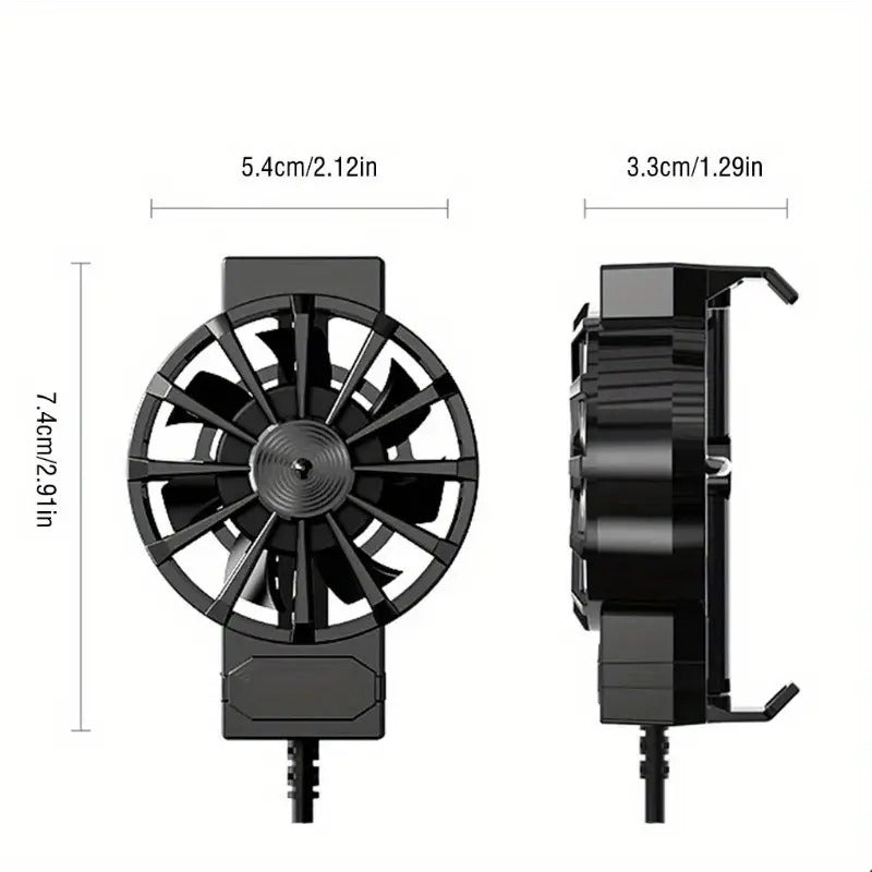 Mobile Cooler -  Cooling Fan – Gaming Cooler with Silent High-Speed Turbo Fan